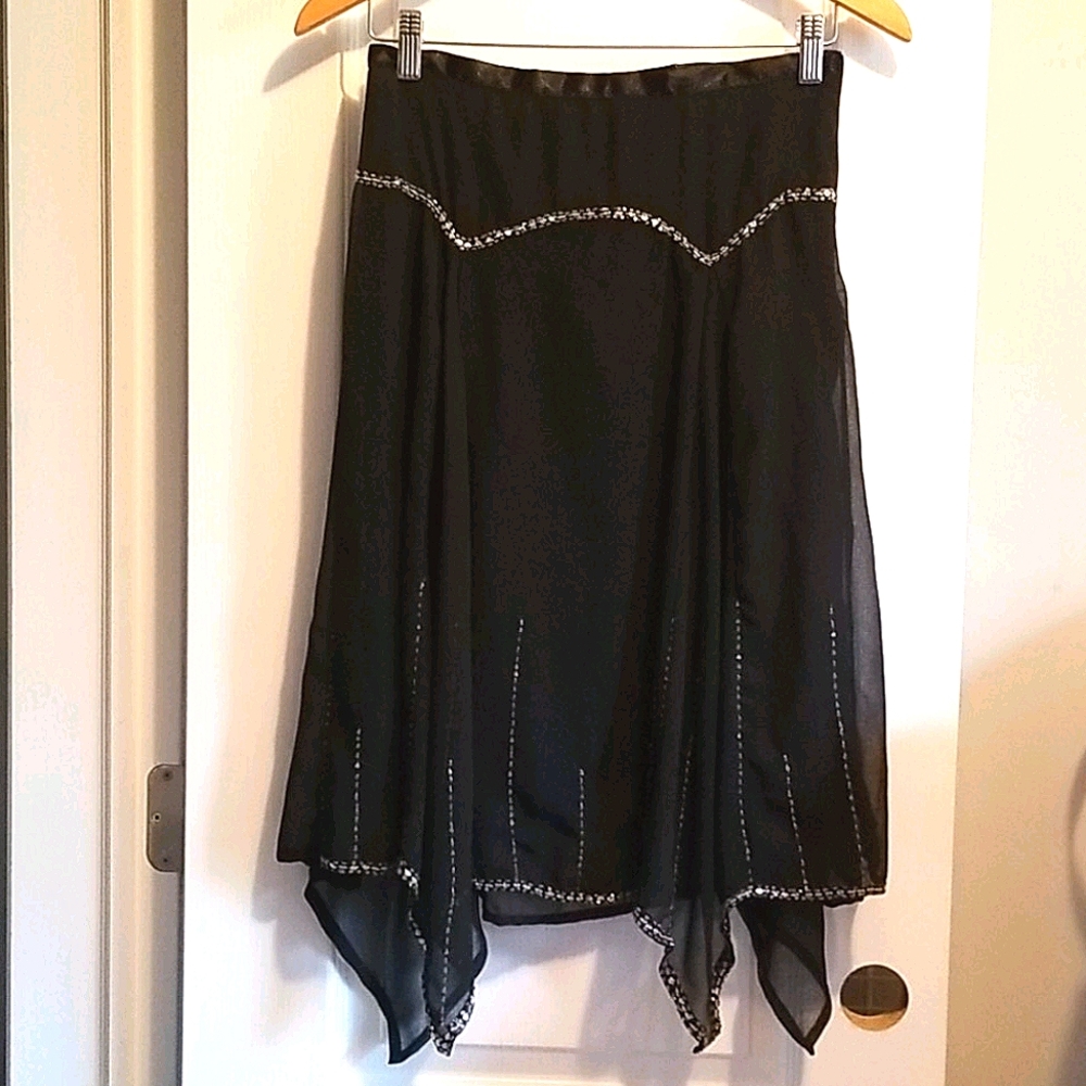 Asymmetrical Black Skirt